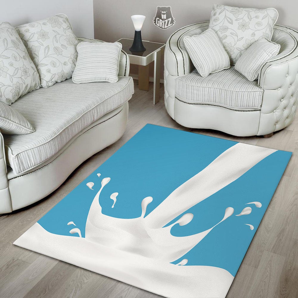 Splash Milk Print Floor Mat-grizzshop