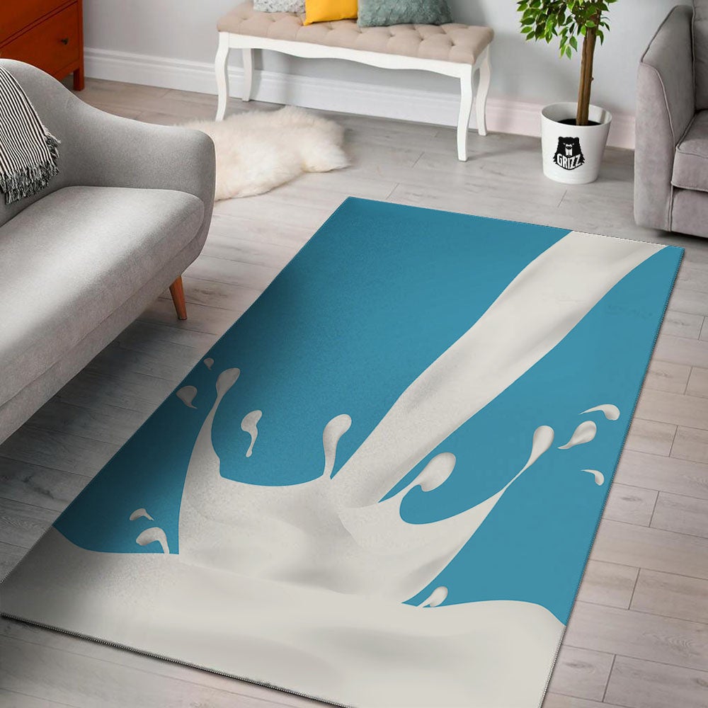 Splash Milk Print Floor Mat-grizzshop
