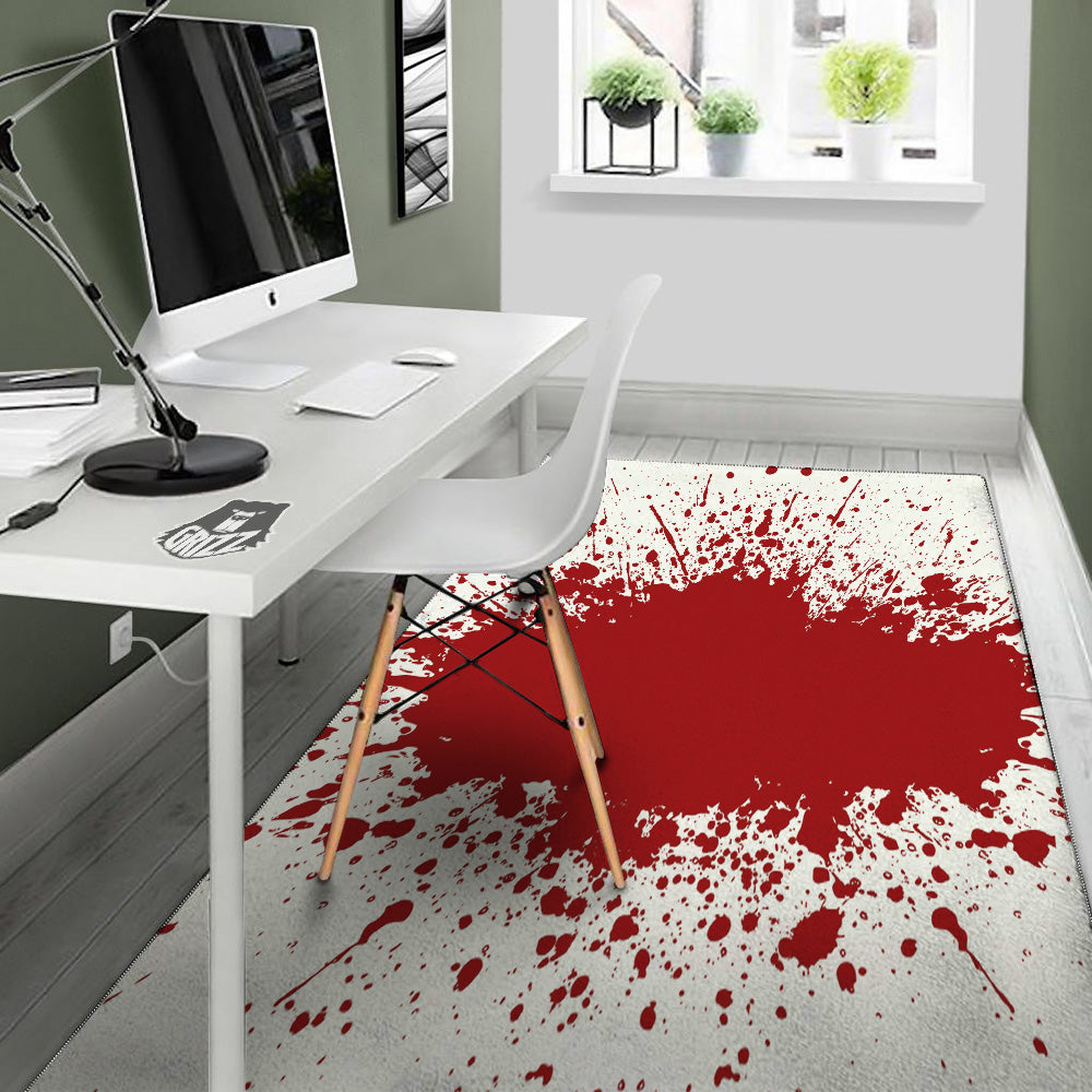 Splashed Blood Print Floor Mat-grizzshop