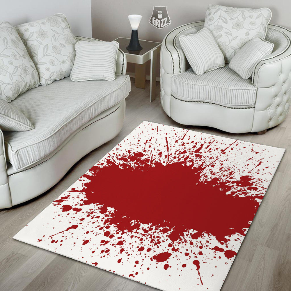 Splashed Blood Print Floor Mat-grizzshop