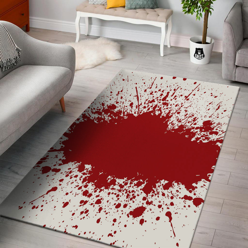Splashed Blood Print Floor Mat-grizzshop