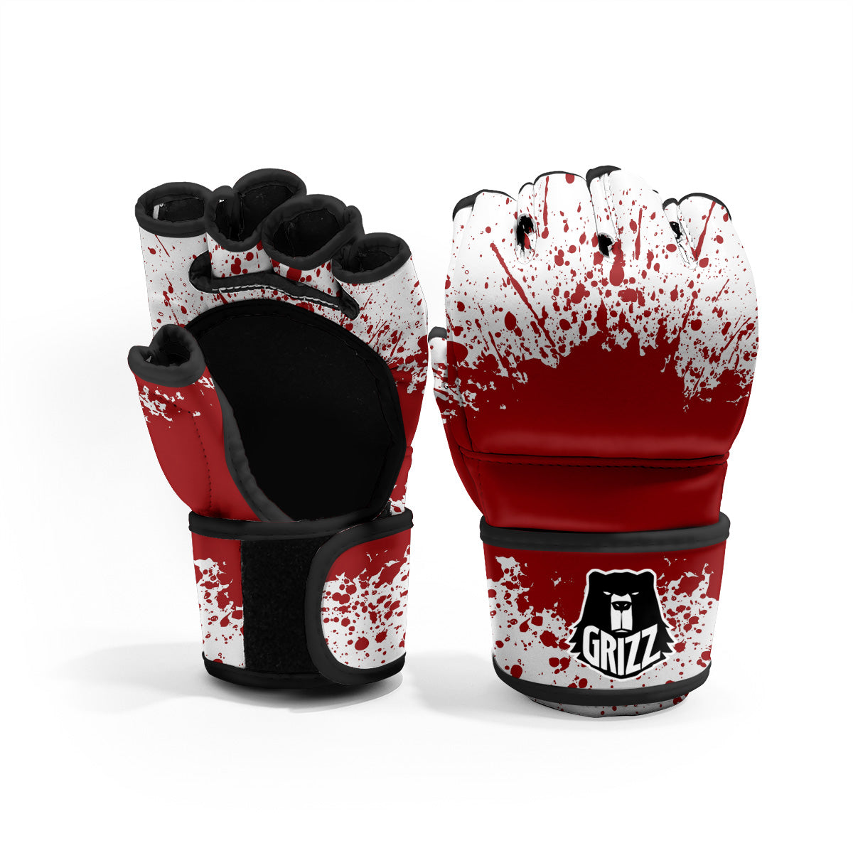 Splashed Blood Print MMA Gloves-grizzshop