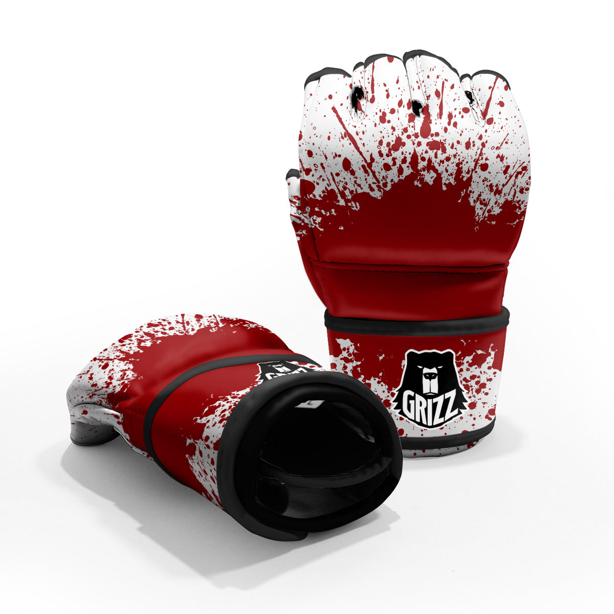 Splashed Blood Print MMA Gloves-grizzshop