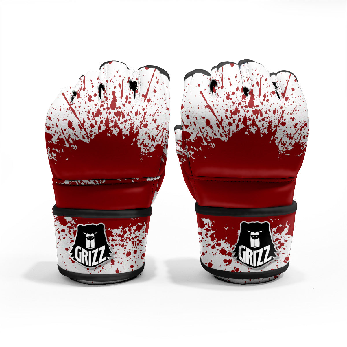 Splashed Blood Print MMA Gloves-grizzshop