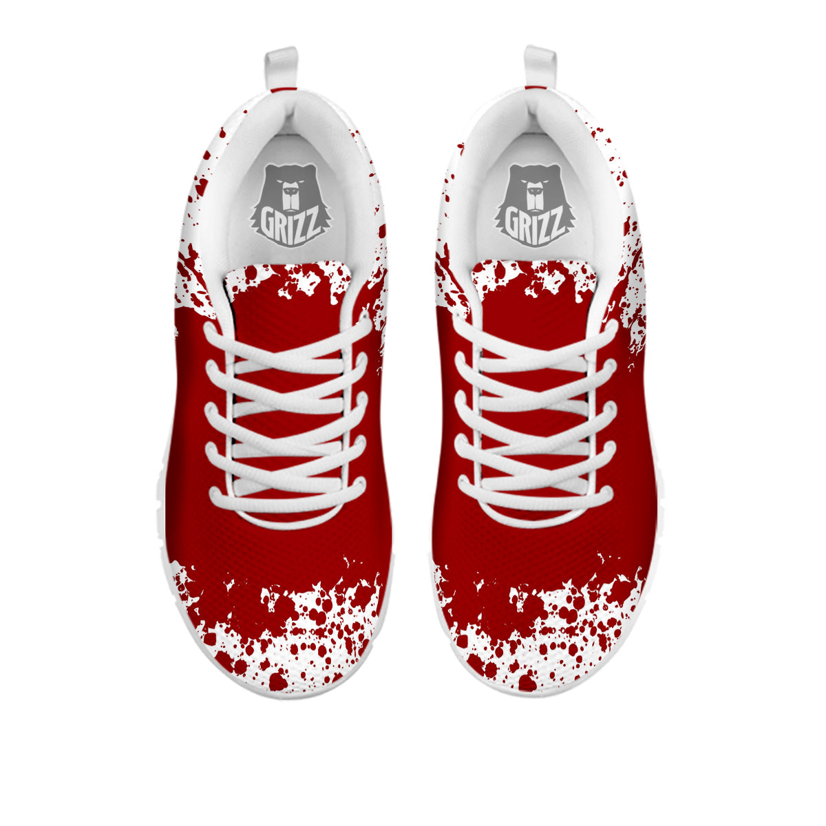 Splashed Blood Print White Sneaker-grizzshop