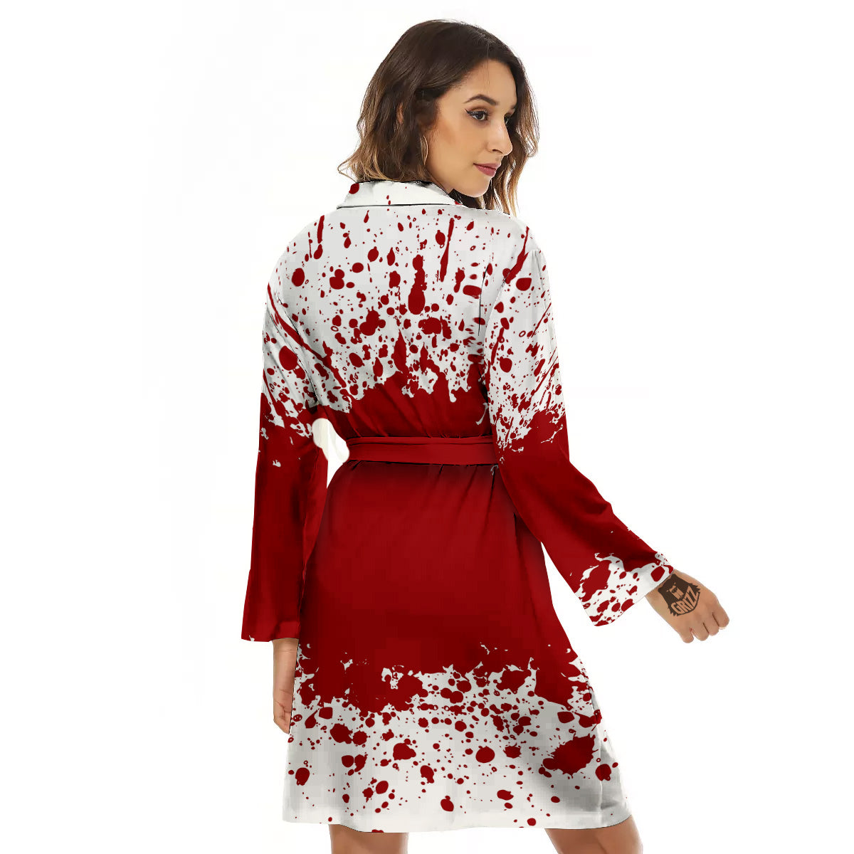 Splashed Blood Print Women's Robe-grizzshop