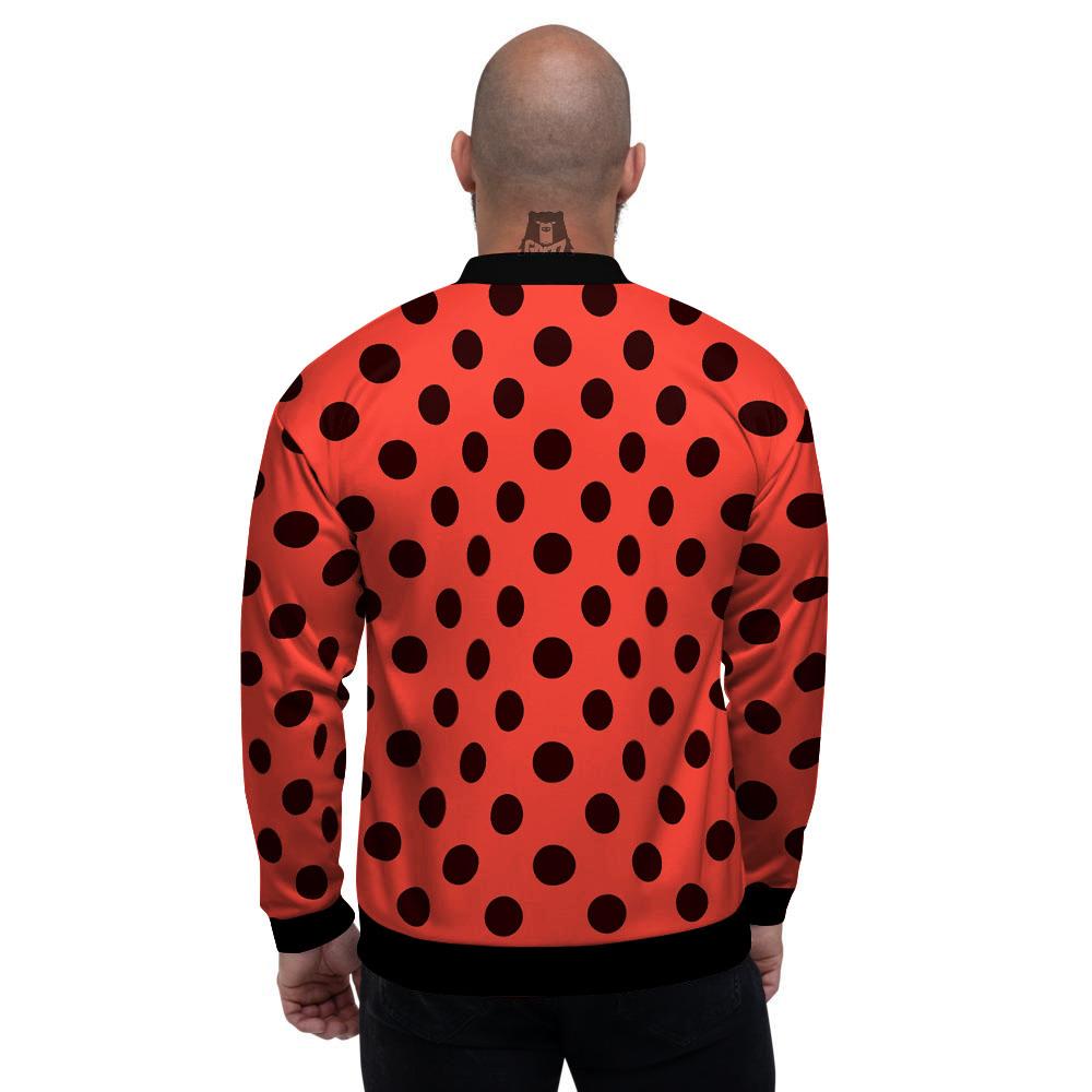 Spots Ladybug Print Pattern Men's Bomber Jacket-grizzshop