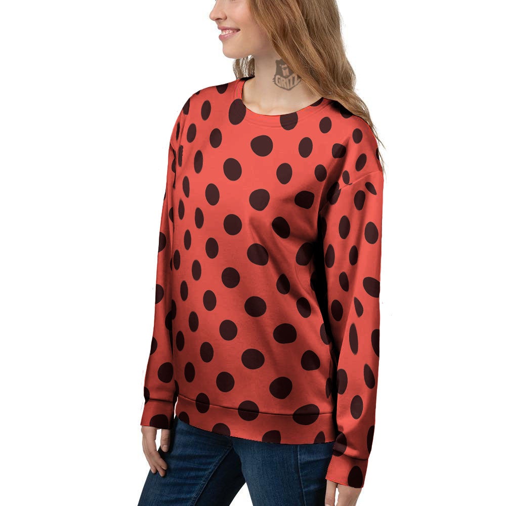 Spots Ladybug Print Pattern Women's Sweatshirt-grizzshop