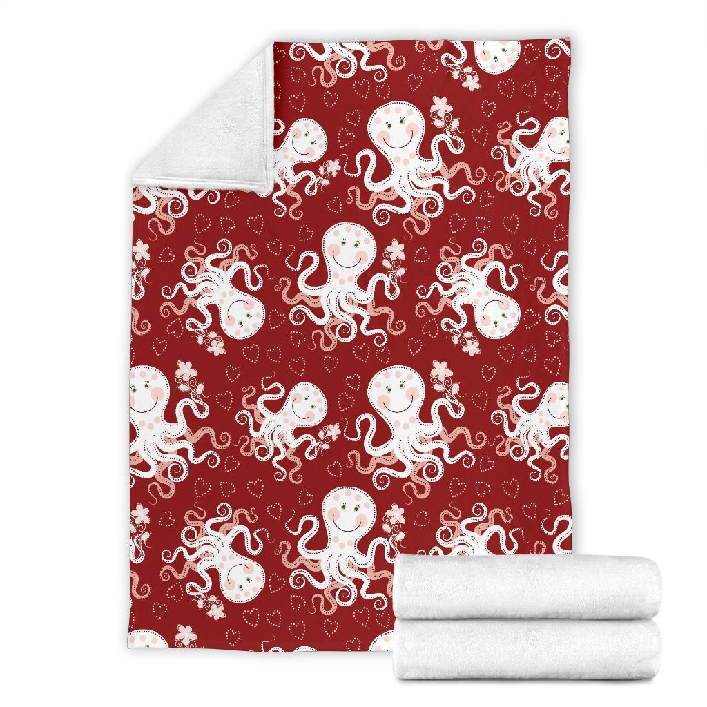 Squid Octopus Tentacle Pattern Print Blanket-grizzshop