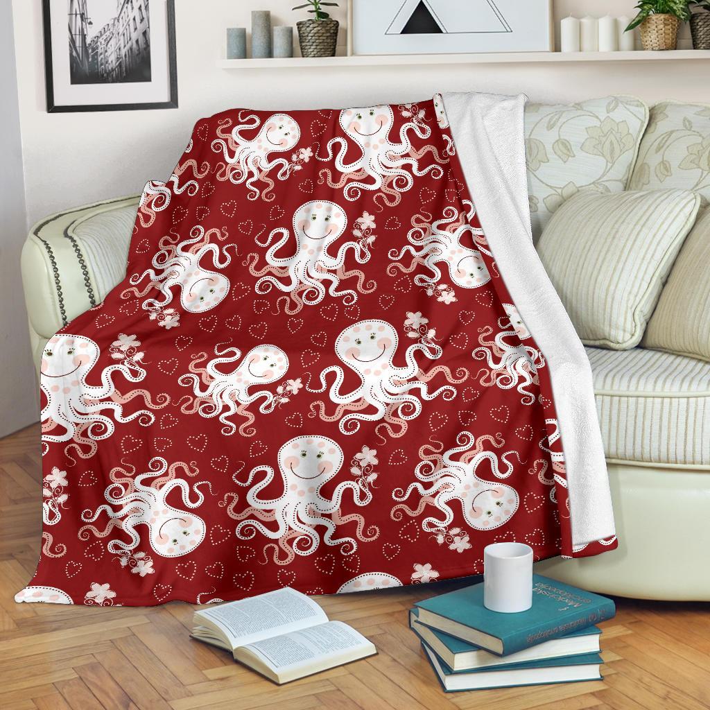Squid Octopus Tentacle Pattern Print Blanket-grizzshop