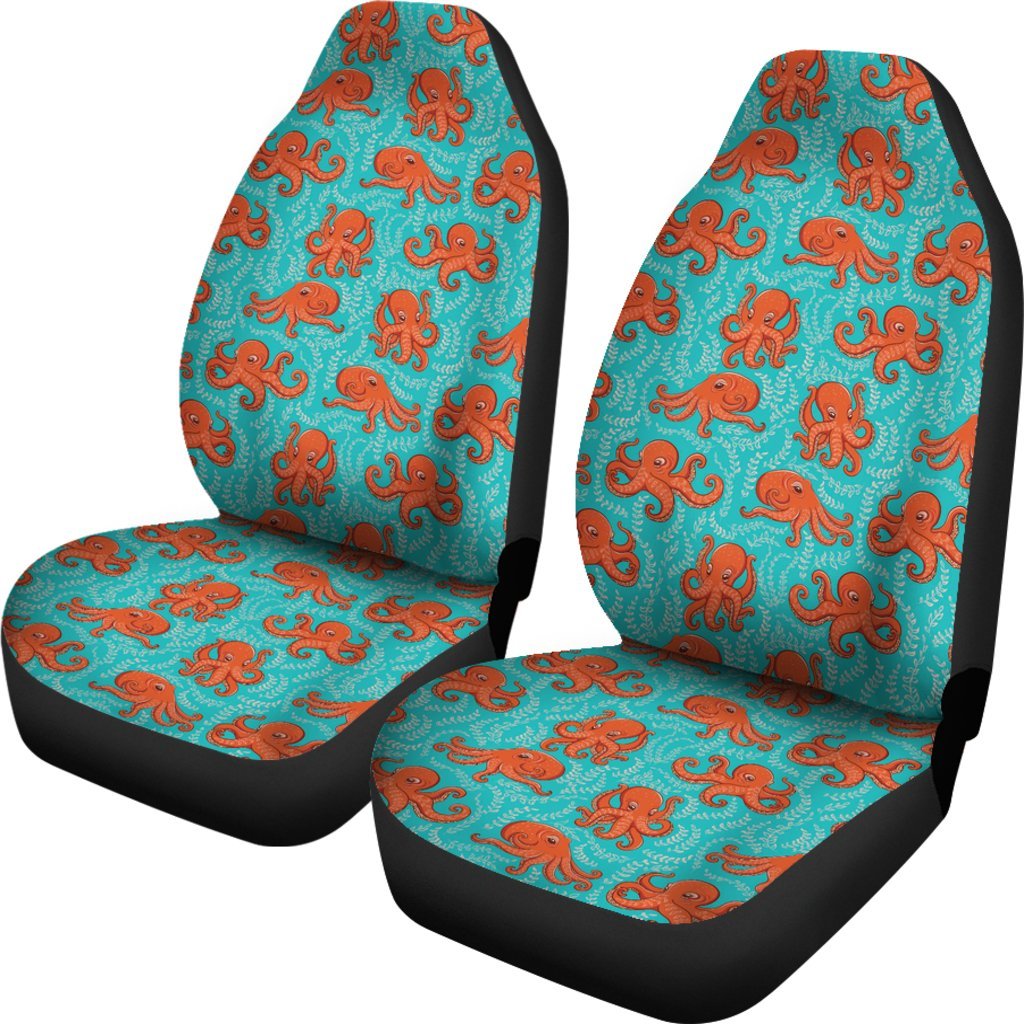 Squid Octopus Tentacle Print Pattern Universal Fit Car Seat Cover-grizzshop