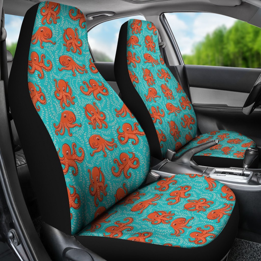 Squid Octopus Tentacle Print Pattern Universal Fit Car Seat Cover-grizzshop
