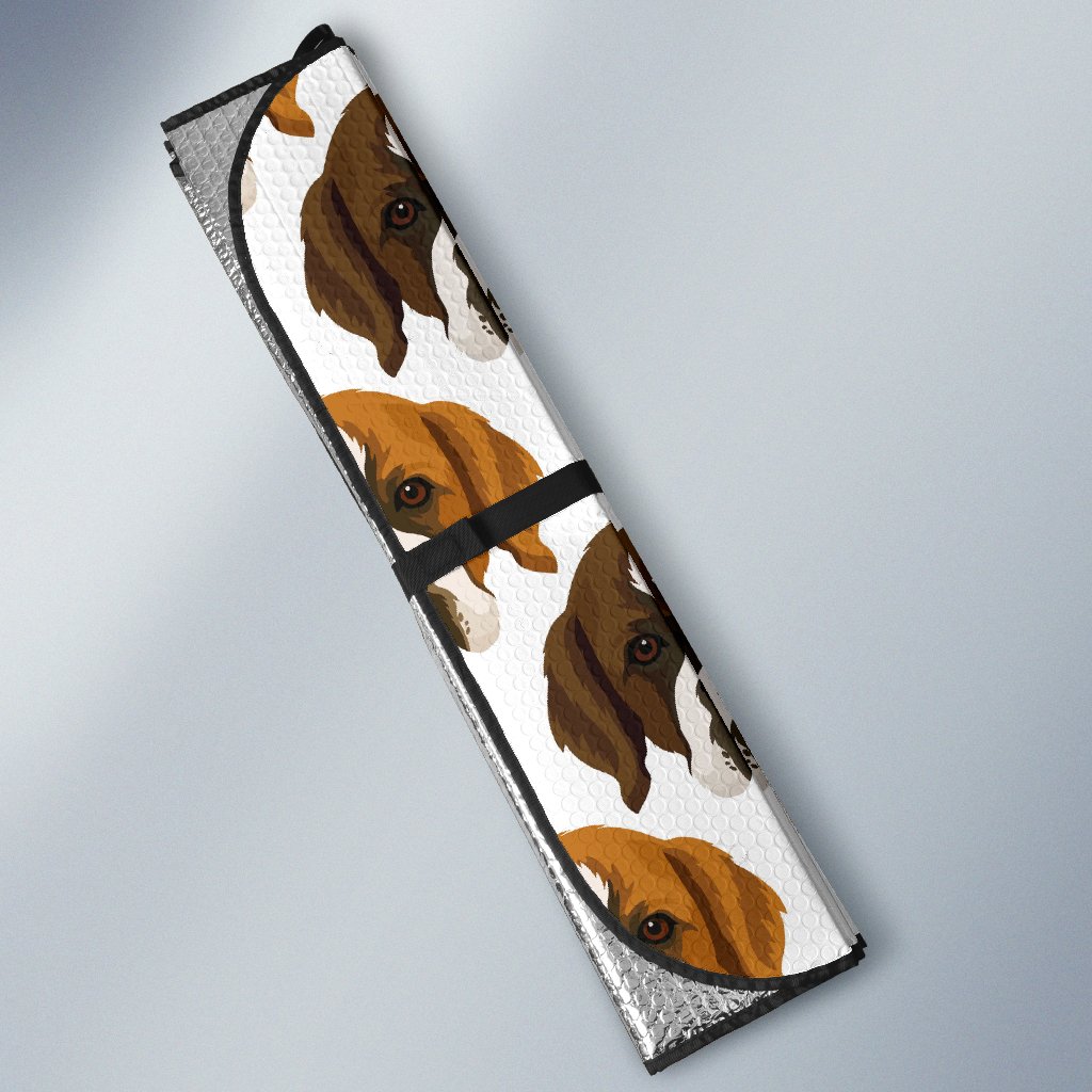 St Bernard Pattern Print Car Sun Shade-grizzshop