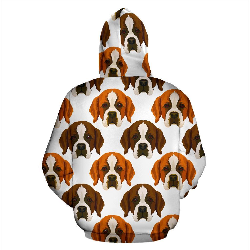St Bernard Pattern Print Men Women Pullover Hoodie-grizzshop