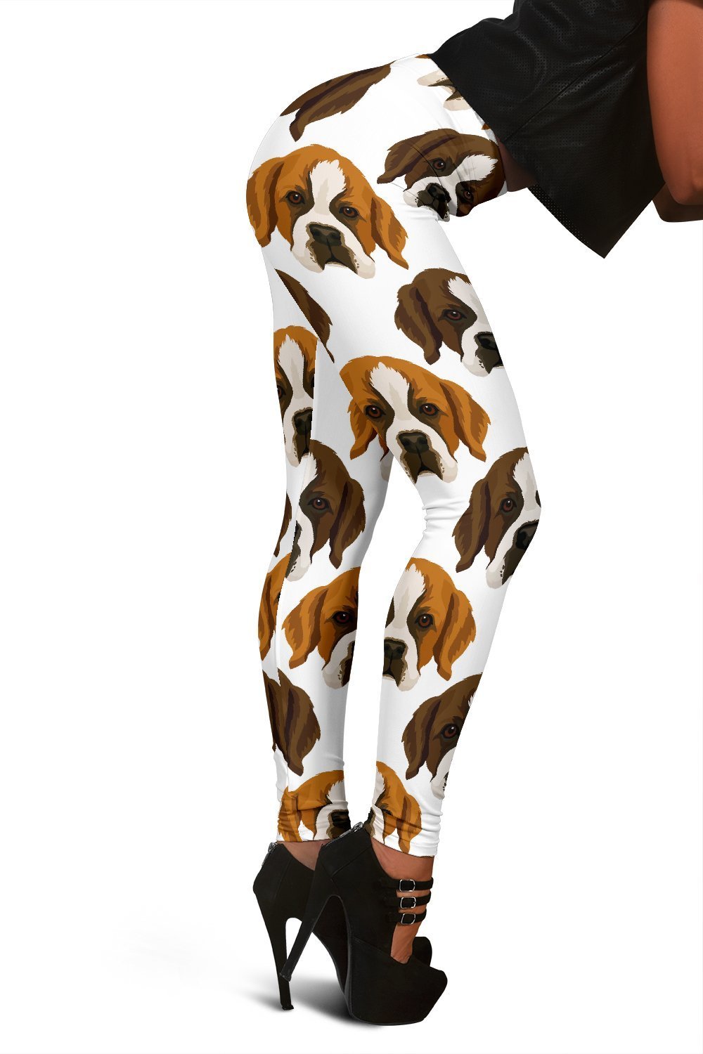 St Bernard Pattern Print Women Leggings-grizzshop