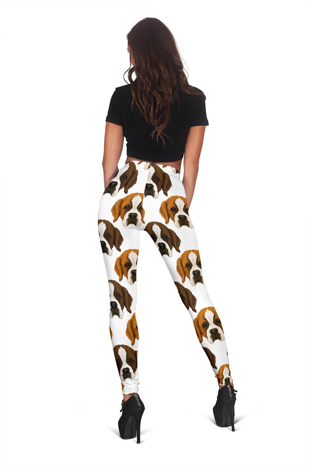 St Bernard Pattern Print Women Leggings-grizzshop