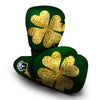 St. Patrick's Day Gold Clover Print Boxing Gloves-grizzshop