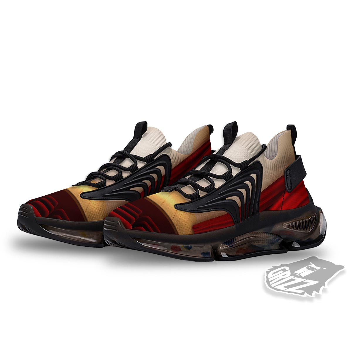 Stage Theater Print Black Gym Shoes-grizzshop