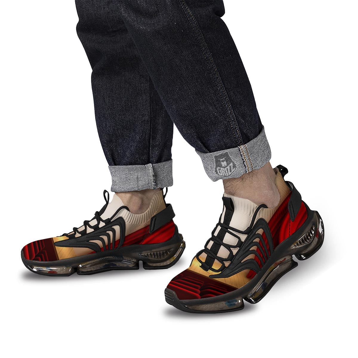 Stage Theater Print Black Gym Shoes-grizzshop