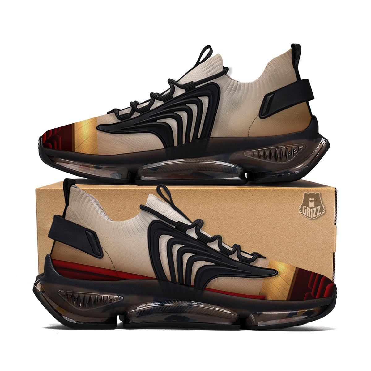 Stage Theater Print Black Gym Shoes-grizzshop