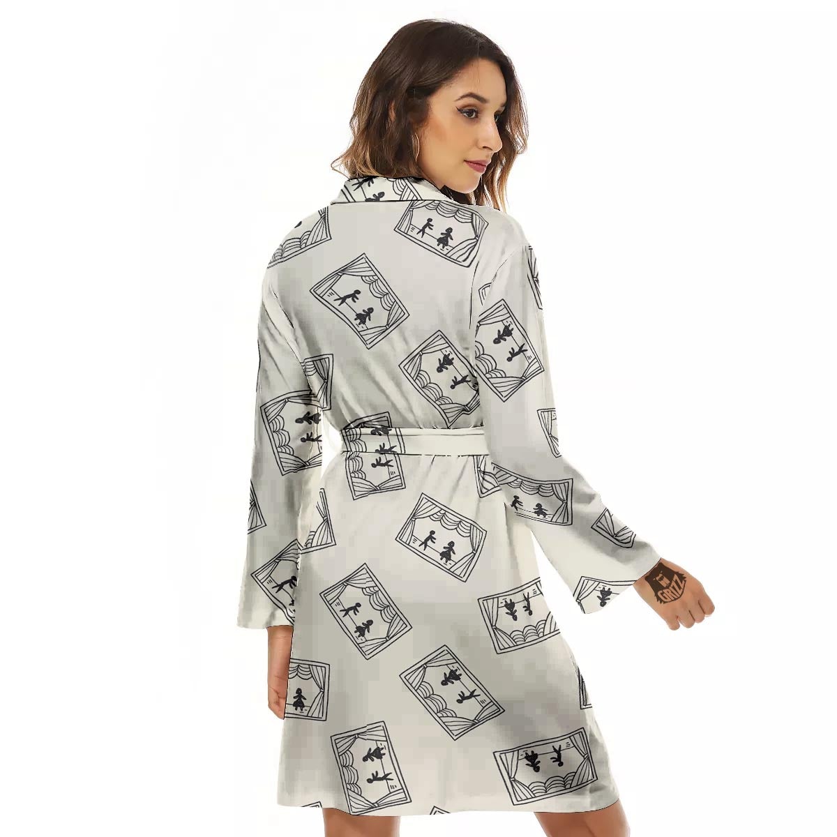 Stage Theater Print Pattern Women's Robe-grizzshop