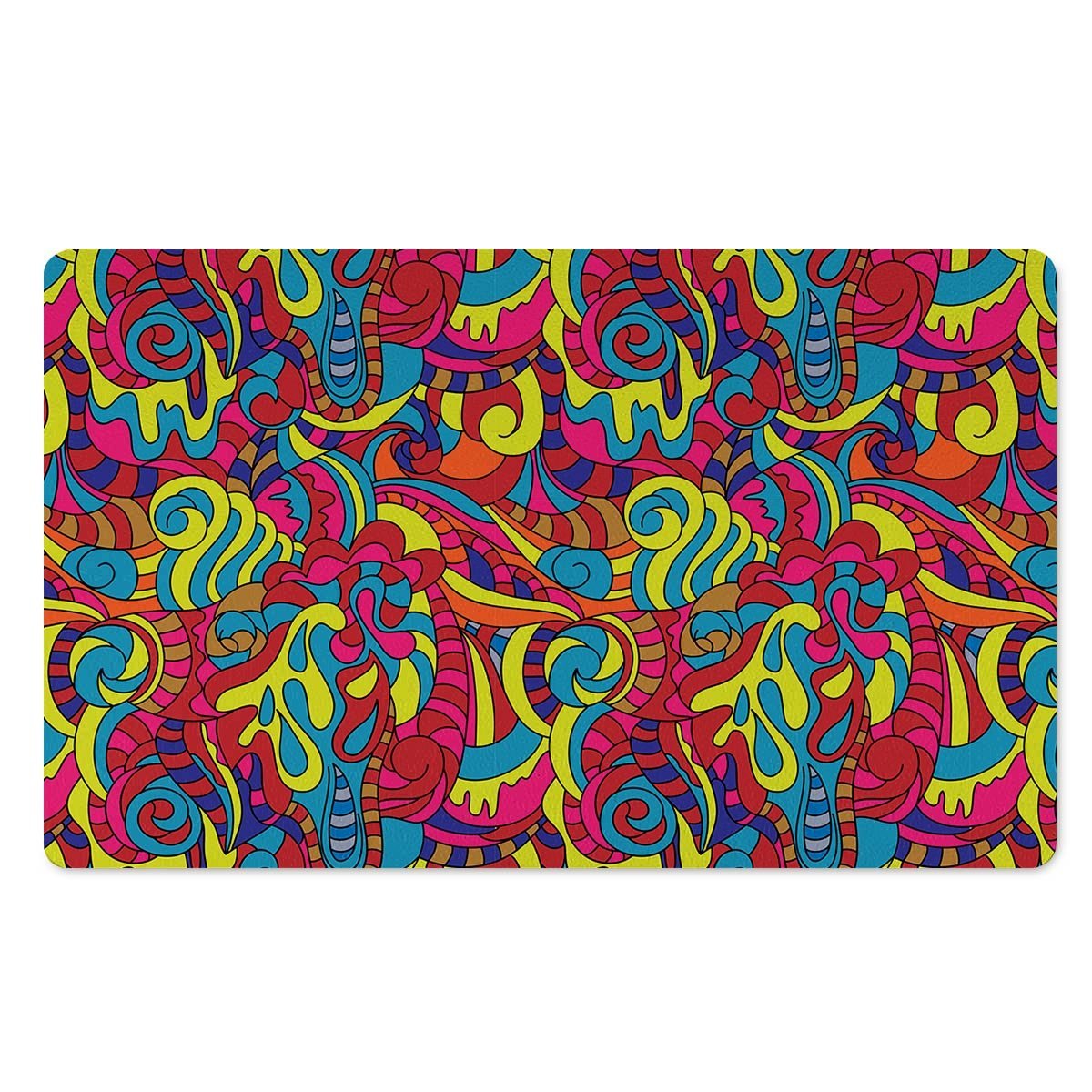 Stained Glass Psychedelic Trippy Door Mat-grizzshop