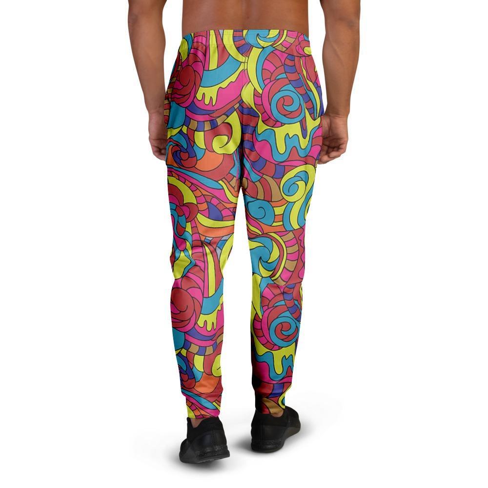 Stained Glass Psychedelic Trippy Men's Joggers-grizzshop