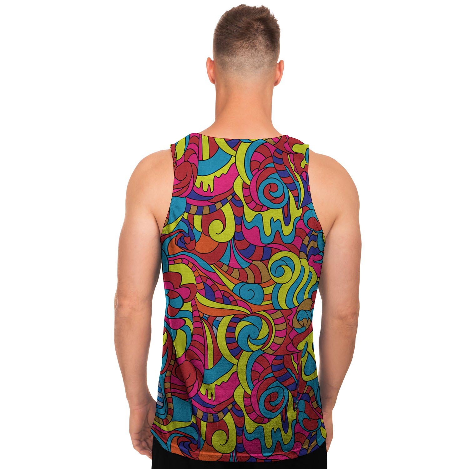 Stained Glass Psychedelic Trippy Men's Tank Tops-grizzshop