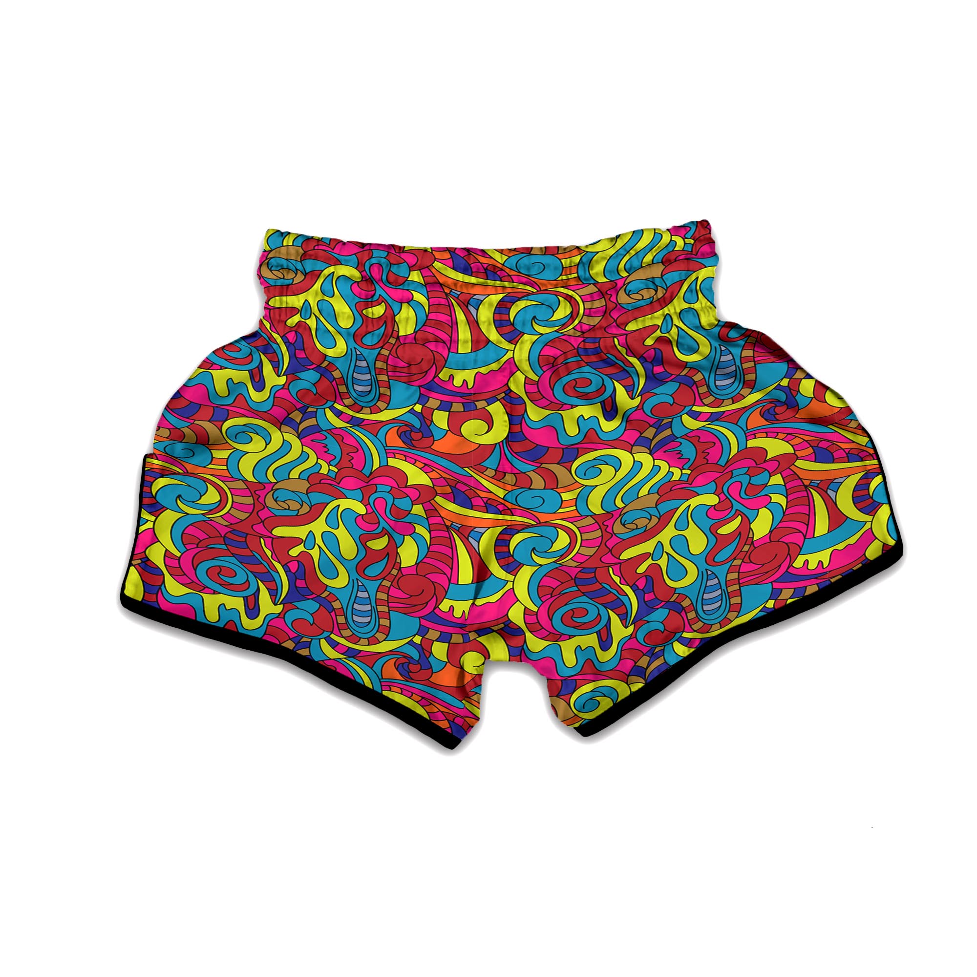 Stained Glass Psychedelic Trippy Muay Thai Boxing Shorts-grizzshop