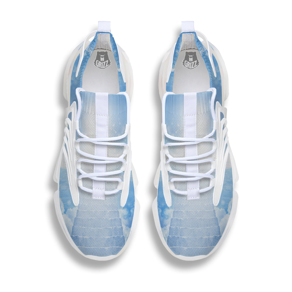Stairs To Heaven Print White Gym Shoes-grizzshop