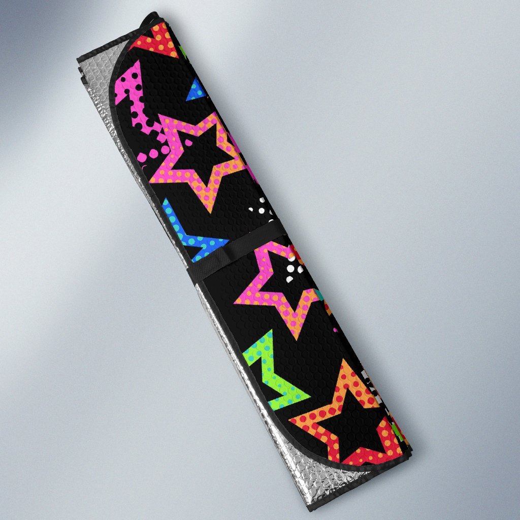 Star Colorful Pattern Print Car Sun Shade-grizzshop