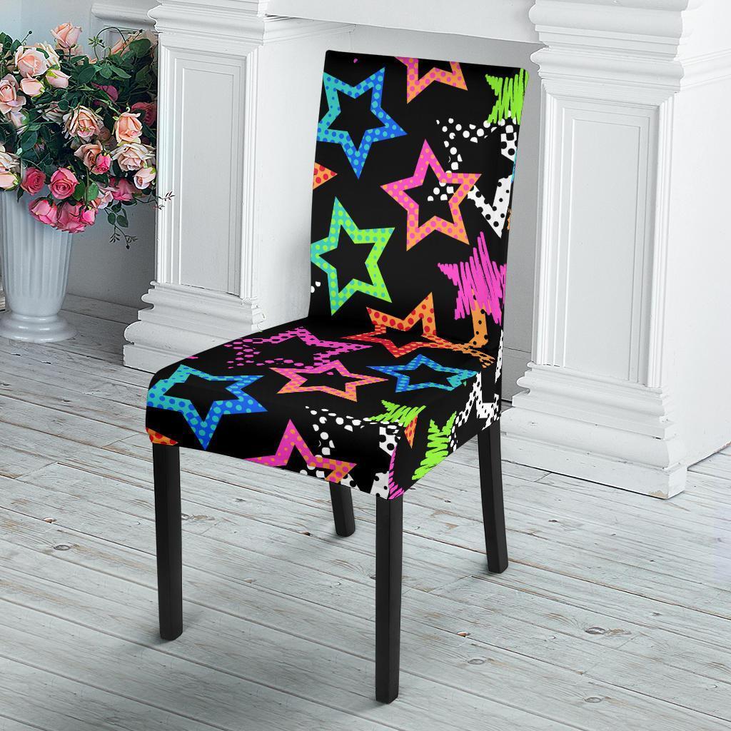 Star Colorful Pattern Print Chair Cover-grizzshop