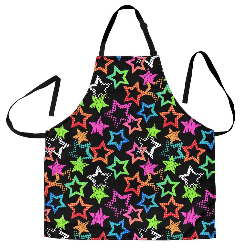 Star Colorful Pattern Print Women's Apron-grizzshop