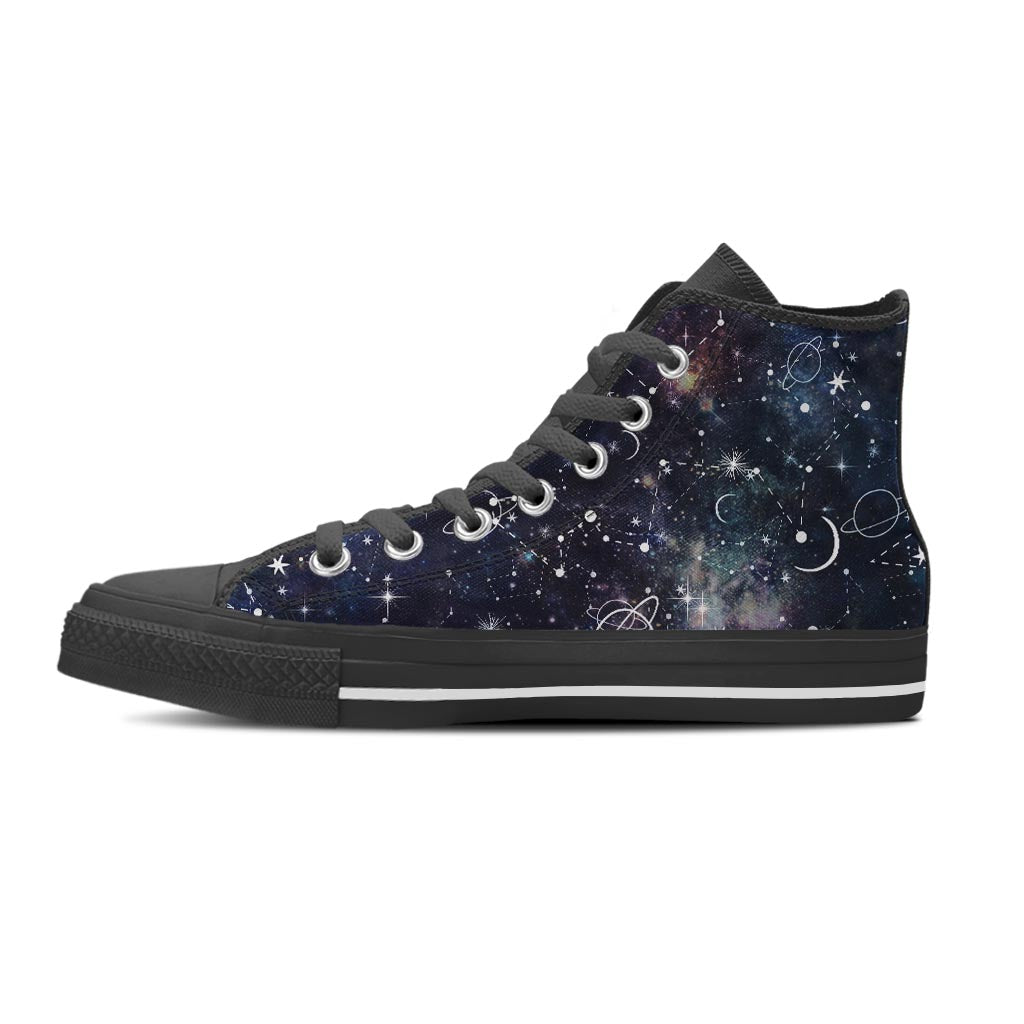 Star Constellation Galaxy Space Women's High Top Shoes-grizzshop