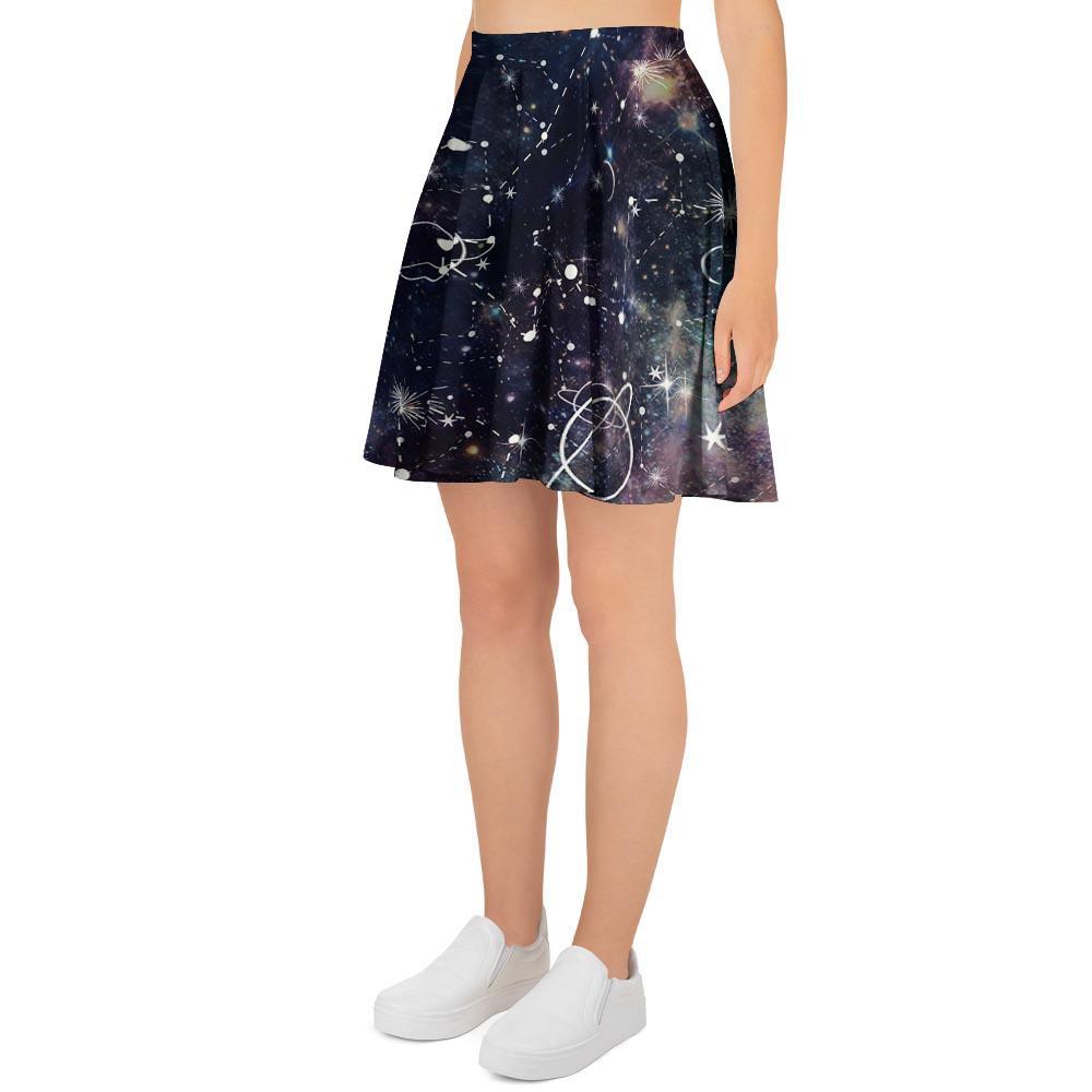 Star Constellation Galaxy Space Women's Skirt-grizzshop