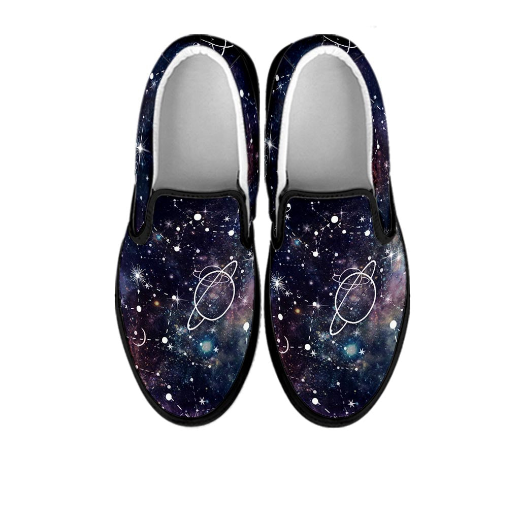Star Constellation Galaxy Space Women's Slip On Sneakers-grizzshop