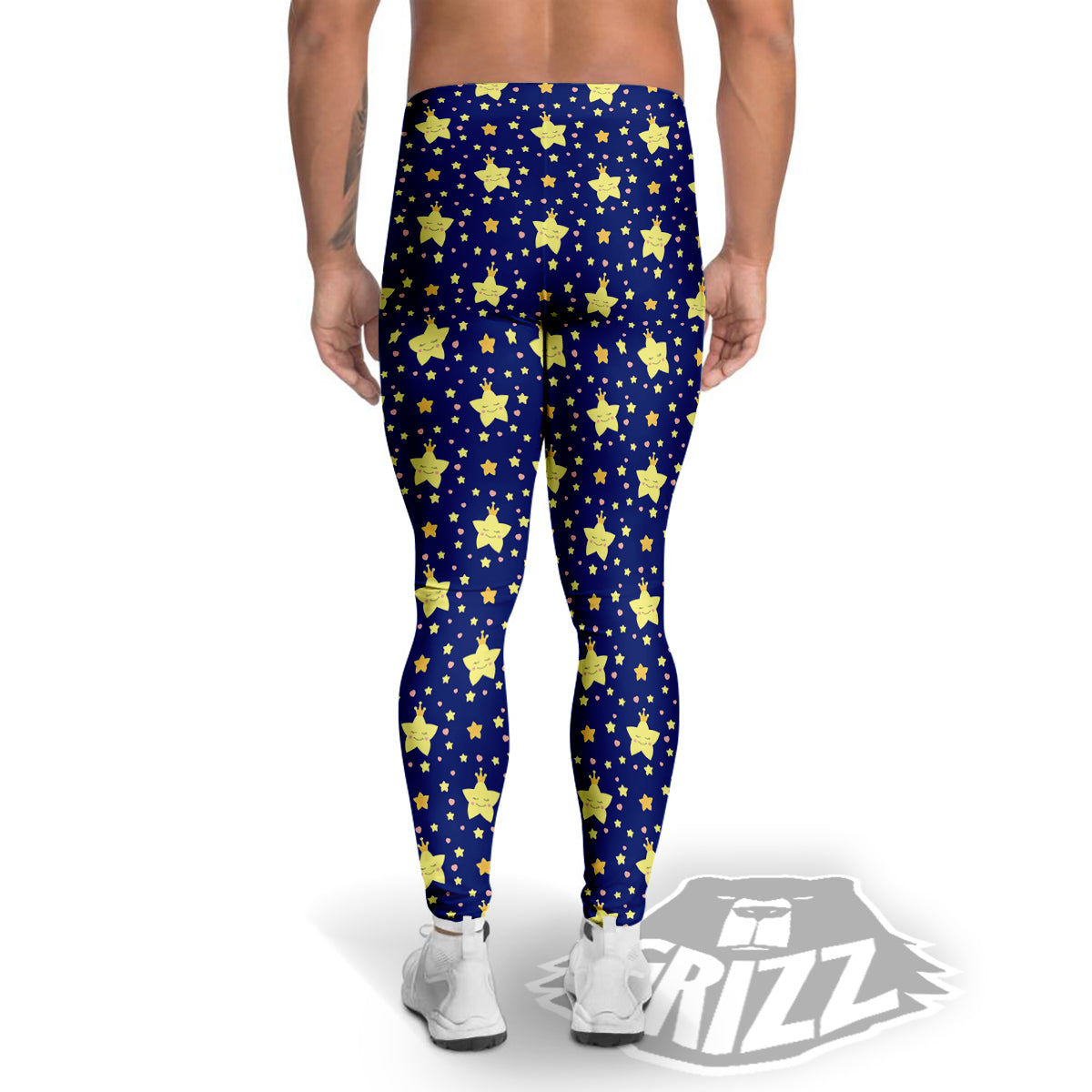 Star Cute Print Pattern Men's Leggings-grizzshop