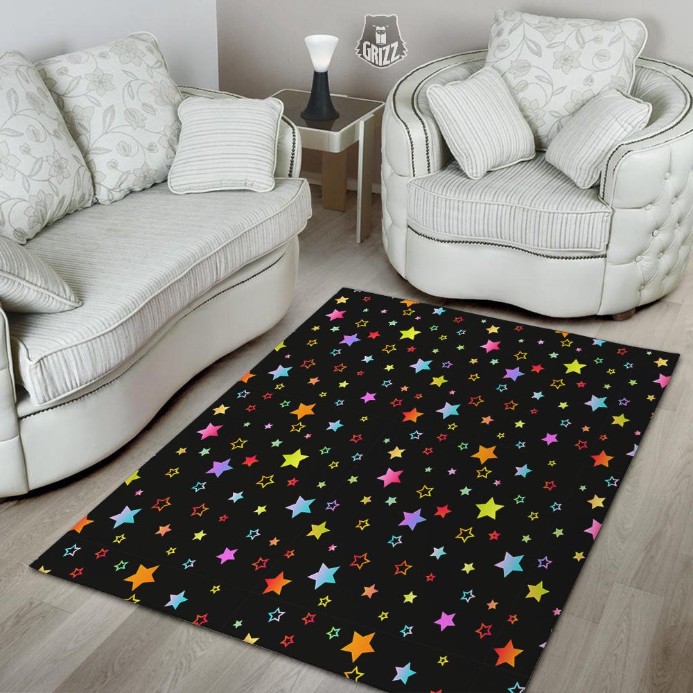 Star Lights Print Pattern Floor Mat-grizzshop