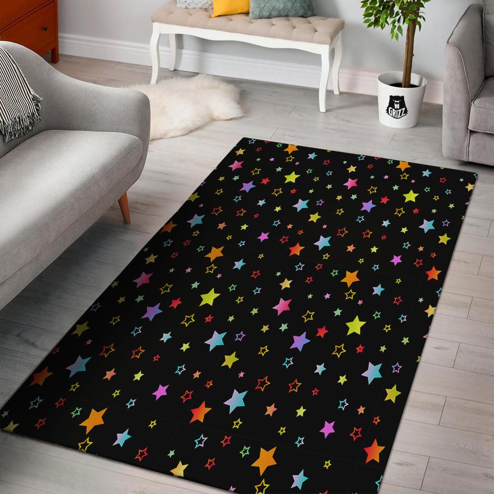 Star Lights Print Pattern Floor Mat-grizzshop