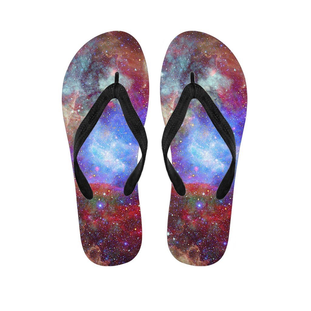 Star Nebula Galaxy Space Women's Flip Flops-grizzshop