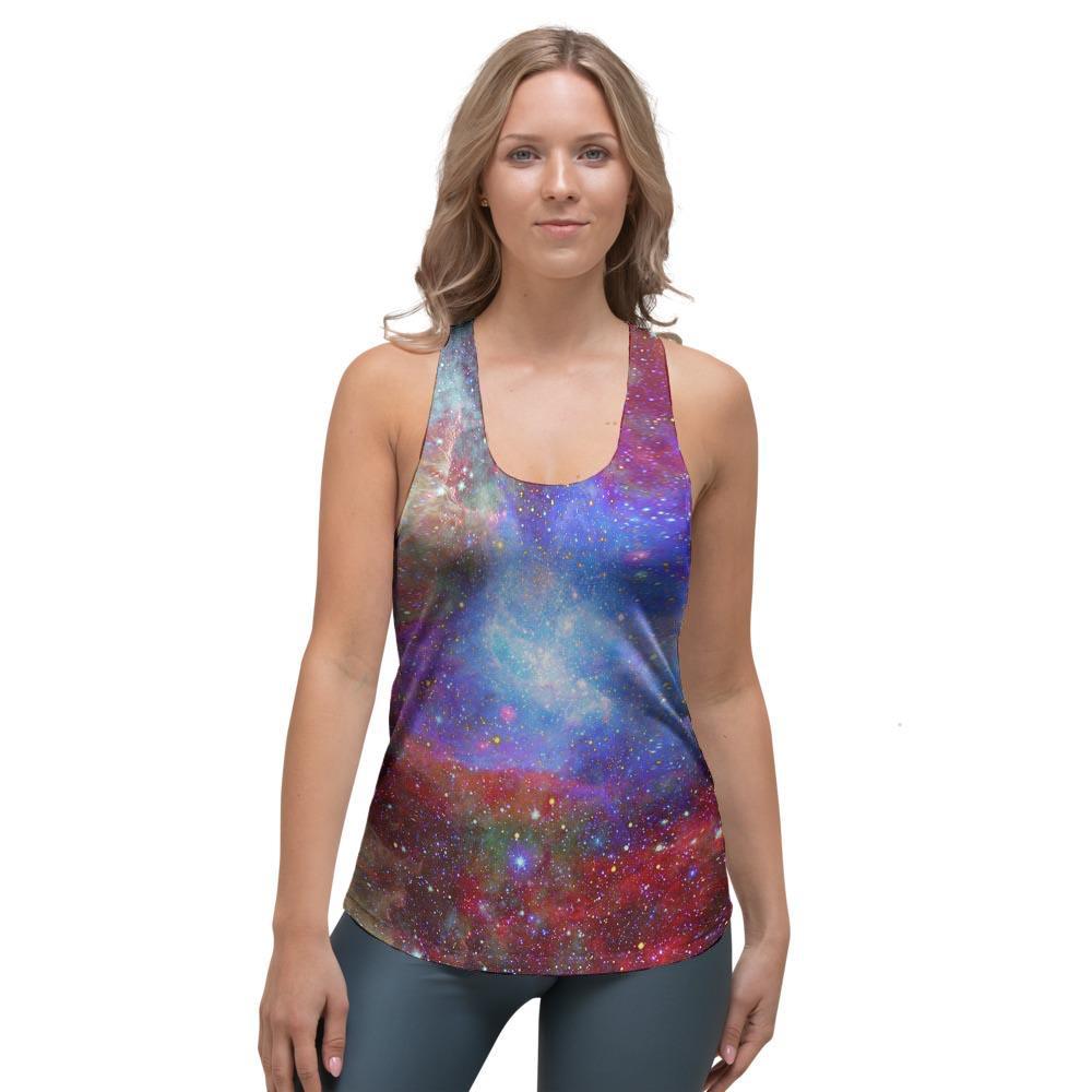Star Nebula Galaxy Space Women's Racerback Tank Top-grizzshop