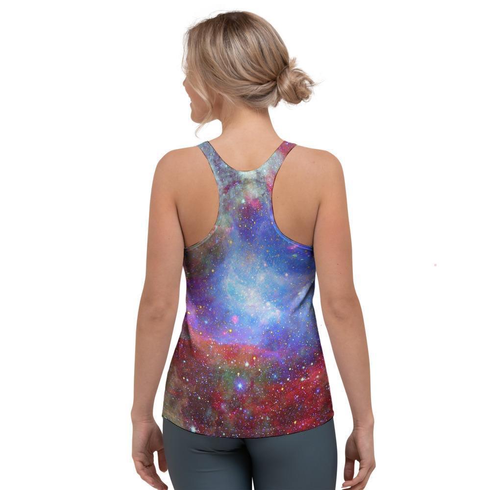 Star Nebula Galaxy Space Women's Racerback Tank Top-grizzshop