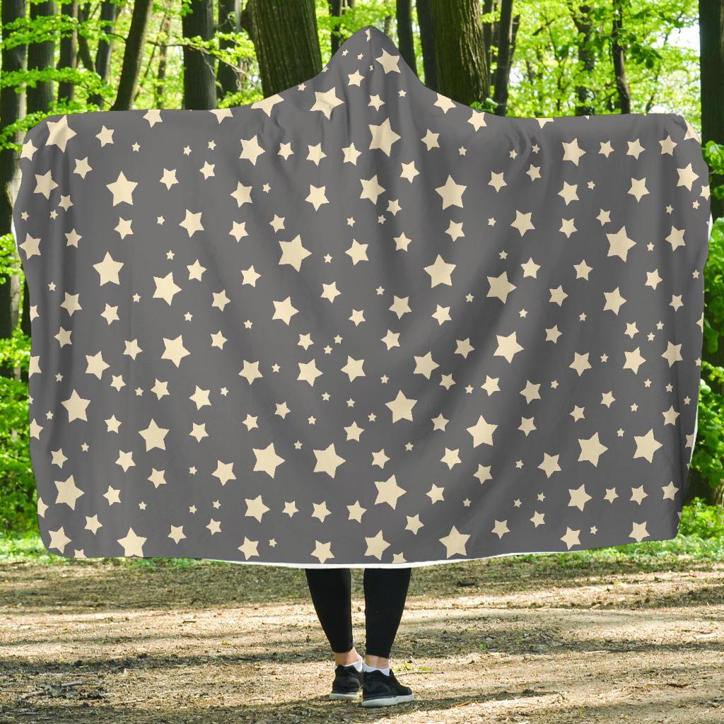 Star Pattern Print Hooded Blanket-grizzshop