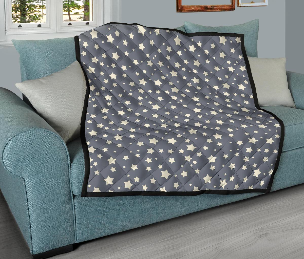 Star Pattern Print Quilt-grizzshop