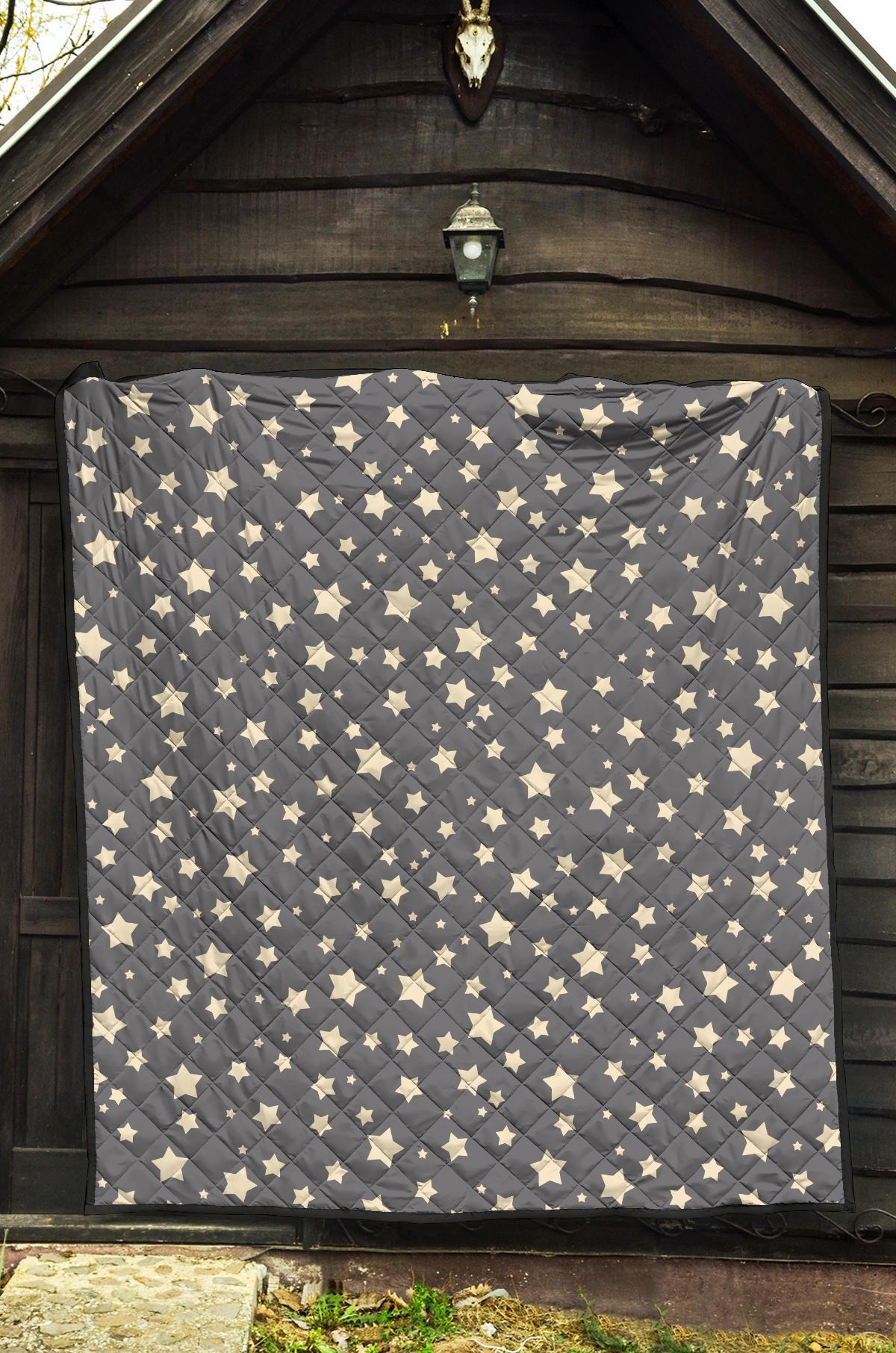 Star Pattern Print Quilt-grizzshop