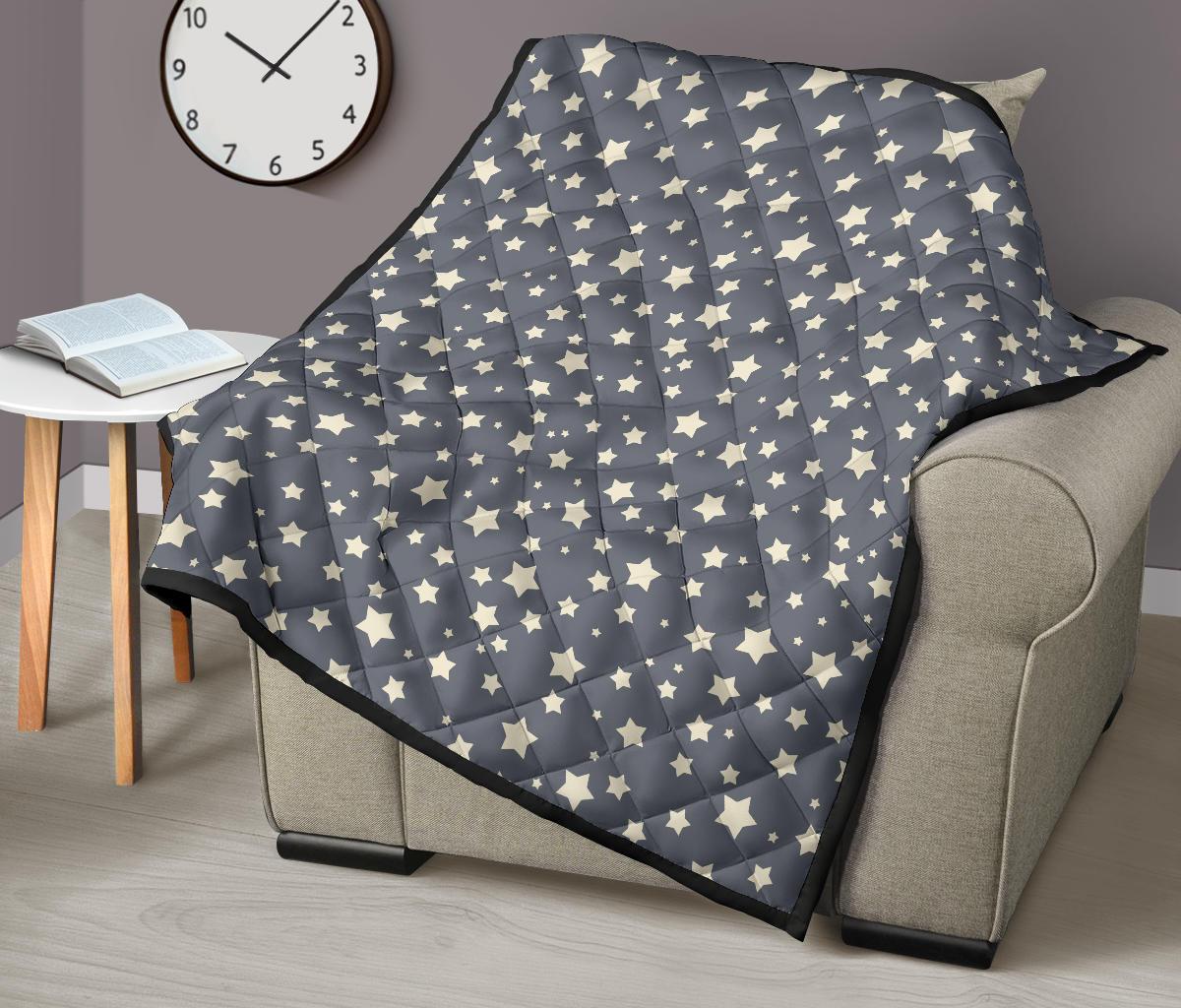 Star Pattern Print Quilt-grizzshop