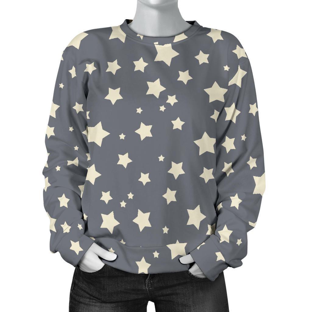 Star Pattern Print Women's Sweatshirt-grizzshop