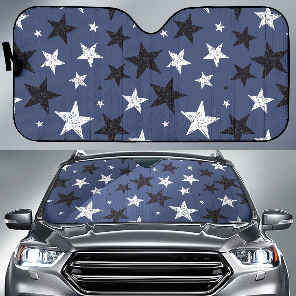 Star Print Pattern Car Sun Shade-grizzshop