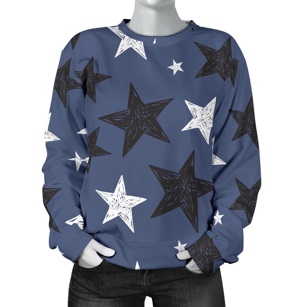 Star Print Pattern Women's Sweatshirt-grizzshop