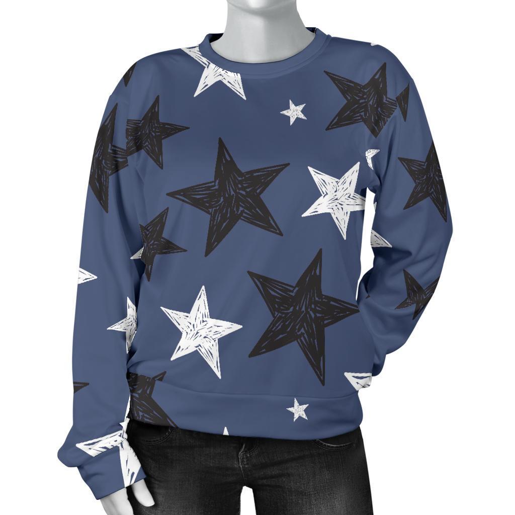 Star Print Pattern Women's Sweatshirt-grizzshop